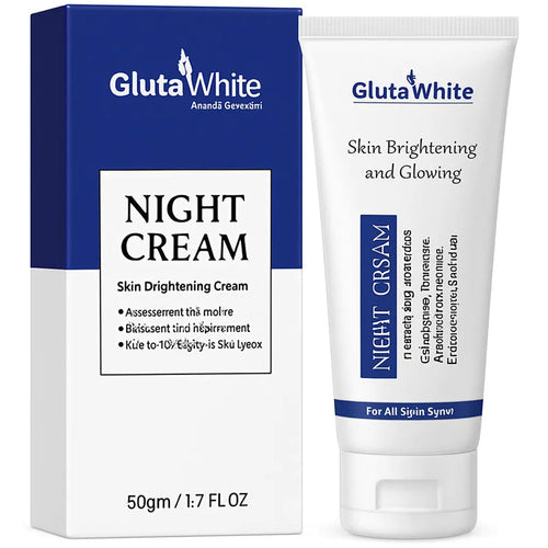 Gluta White Night Cream | 50ml | Advanced Brightening & Anti‑Aging Formula