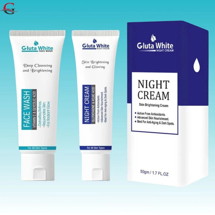 Gluta White Night Cream | 50ml | Advanced Brightening & Anti‑Aging Formula