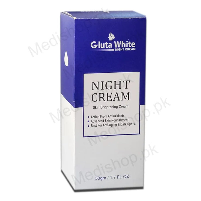 Gluta White Night Cream | 50ml | Advanced Brightening & Anti‑Aging Formula